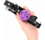 Kink Collar & Gag KINK - HOLLOW HARD PURPLE BALL 4.5 CM GAG 63.5 X 2 CM