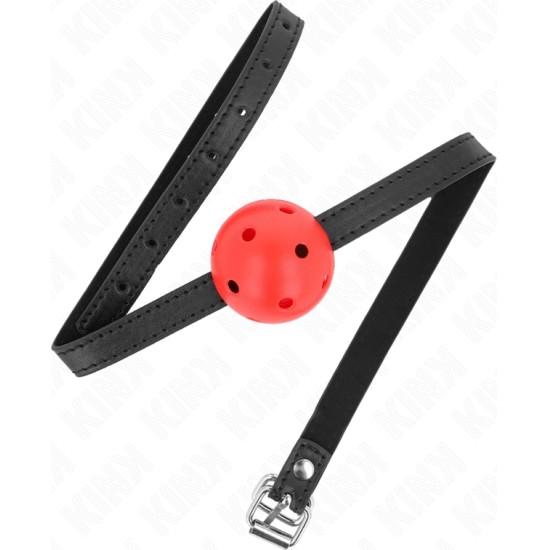 Kink Collar & Gag KINK - SIMPLICITY RED BREATHABLE 4.5 CM BALL GAG 62 x 1.5 CM