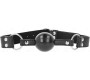 Kink Collar & Gag KINK - SOFT AND SOLID BALL 4 CM GAG WITH LEATHERETTE STRAP 62 x 2.5 CM ADJUSTABLE 42-58 CM