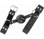 Kink Collar & Gag KINK - SOFT AND SOLID BALL 4 CM GAG WITH LEATHERETTE STRAP 62 x 2.5 CM ADJUSTABLE 42-58 CM