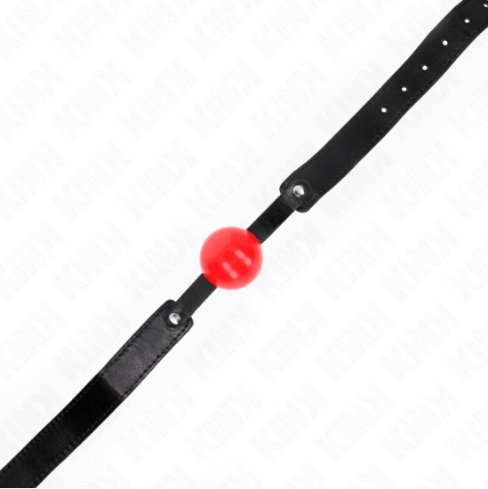 Kink Collar & Gag KINK - SOFT TPE BALL 4 CM GAG MODEL 1 66 x 2.5 CM ADJUSTABLE 41-61 CM
