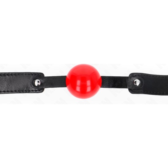 Kink Collar & Gag KINK - SOFT TPE BALL 4 CM GAG MODEL 1 66 x 2.5 CM ADJUSTABLE 41-61 CM