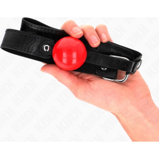 Kink Collar & Gag KINK - SOFT TPE BALL 4 CM GAG MODEL 1 66 x 2.5 CM ADJUSTABLE 41-61 CM