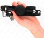 Kink Collar & Gag KINK - MODEL 1 SILICONE BALL 4 CM GAG WITH LOCK 60 x 2 CM