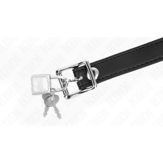 Kink Collar & Gag KINK - MODEL 1 SILICONE BALL 4 CM GAG WITH LOCK 60 x 2 CM