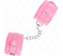 Kink Wrist Restraint KINK - PREMIUM FUR LINED WRIST RESTRAINTS PINK WITH PINK BELT ADJUSTABLE 17-29 CM X 6 CM
