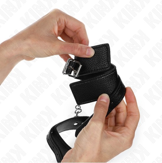 Kink Wrist Restraint KINK - SNAKE PATTERN WRIST RESTRAINTS BLACK ADJUSTABLE 20-28 CM X 5.4 CM