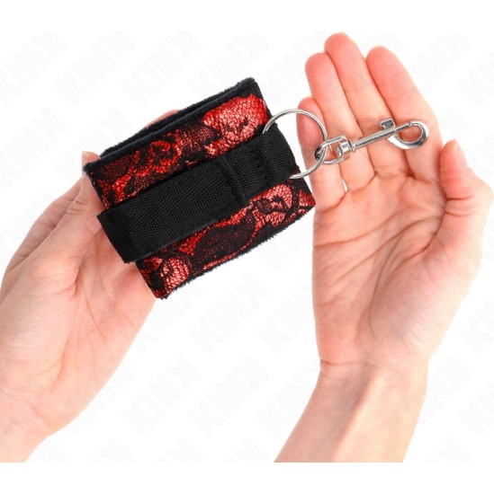 Kink Wrist Restraint KINK - SCANDAL WRIST RESTRAINTS RED-BLACK