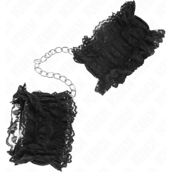 Kink Wrist Restraint KINK - LACE ELASTIC WRIST RESTRAINTS NEGRO