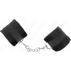 Kink Wrist Restraint KINK - BEGINNER FUR HAND CUFFS BLACK 30 X 7 CM