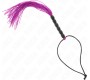Kink Impact & Touch KINK - MINI SILICONE WHIP WITH 6 PURPLE BEADS 26 CM