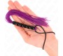 Kink Impact & Touch KINK - MINI SILICONE WHIP WITH 6 PURPLE BEADS 26 CM