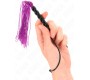 Kink Impact & Touch KINK - MINI SILICONE WHIP WITH 6 PURPLE BEADS 26 CM