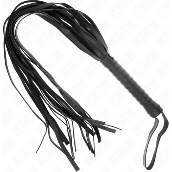 Kink Impact & Touch KINK - NEGRO SHORT HANDLE LONG TAIL WHIP 70 CM