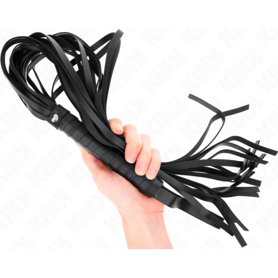 Kink Impact & Touch KINK - NEGRO SHORT HANDLE LONG TAIL WHIP 70 CM