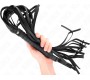 Kink Impact & Touch KINK - NEGRO SHORT HANDLE LONG TAIL WHIP 70 CM