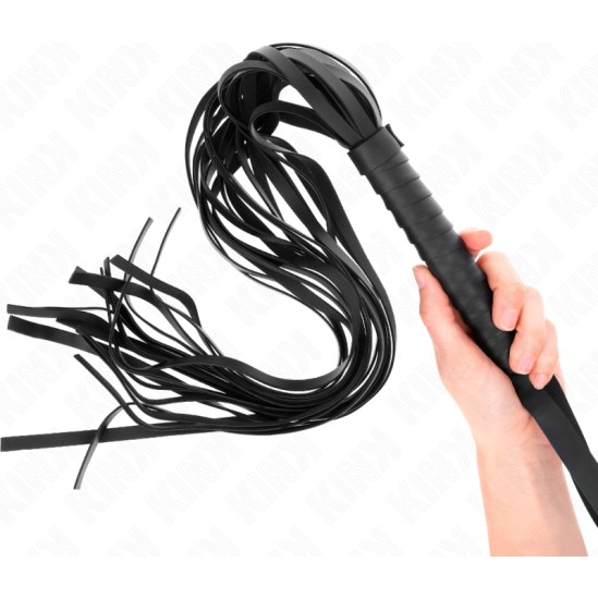 Kink Impact & Touch KINK - NEGRO SHORT HANDLE LONG TAIL WHIP 70 CM