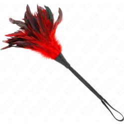 Kink Impact & Touch KINK - RED MAIDS HORN SHAPED TICKLE CHICKEN FEATHERS 36 CM