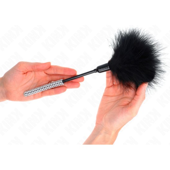 Kink Impact & Touch KINK - TICKLE FEATHERS WITH RHINESTONE HANDLE 27 CM