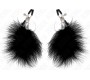 Kink Nipple Grip KINK - FEATHER NIPPLE CLAMP BLACK 7 CM