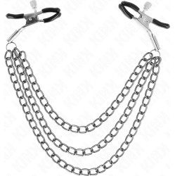 Kink Nipple Grip KINK - NIPPLE CLAMPS WITH 3 CHAINS BLACK 20/23/28 CM