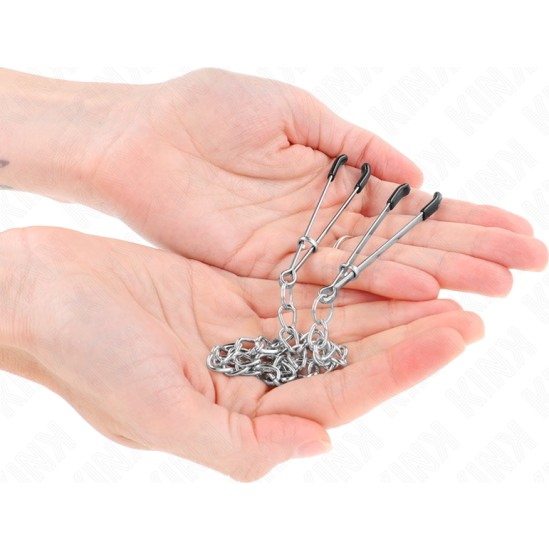 Kink Nipple Grip KINK - THIN NIPPLE CLAMPS WITH THICK CHAIN 30 CM