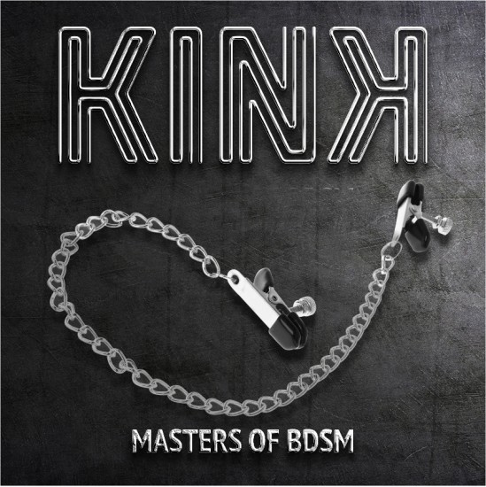 Kink Nipple Grip KINK - FLAT CHAIN NIPPLE CLAMPS SILVER 34 CM