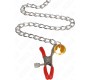 Kink Nipple Grip KINK - BELL TRIPLE NIPPLE AND CLIT CLAMPS RED WITH CHAIN 30 CM
