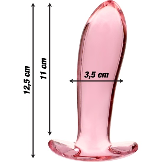 Nebula Series By Ibiza MODEL 5 ANAL PLUG BOROSILICATE GLASS PINK 12.5 CM -O- 3.5 CM