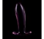 Nebula Series By Ibiza MODEL 5 ANAL PLUG BOROSILICATE GLASS PINK 12.5 CM -O- 3.5 CM