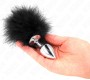 Kink Pleasure Plugs KINK - STAINLESS STEEL ANAL PLUG 11 x 7 CM WITH FEATHER 11 CM