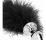 Kink Pleasure Plugs KINK - STAINLESS STEEL ANAL PLUG 11 x 7 CM WITH FEATHER 11 CM