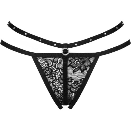 Livco Corsetti Panties LIVCO CORSETTI FASHION - NOMADE THONG CROTCHLESS BLACK