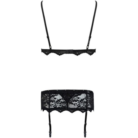 Livco Corsetti Sets LIVCO CORSETTI FASHION - BELITA LC 90231 BRA + PANTY + GARTER BELT BLACK L/XL