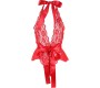 Subblime Bodies SUBBLIME - 953973 SEXY BODY WITH RUFFLES + BELT RED S/M