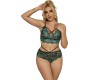 Subblime Sets SUBBLIME - 954086 BRA + PANTIES LACE GREEN S/M