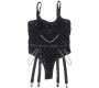 Subblime Bodies SUBBLIME - 9542277 BODY WITH CHAINS + GARTER BELT BLACK L/XL
