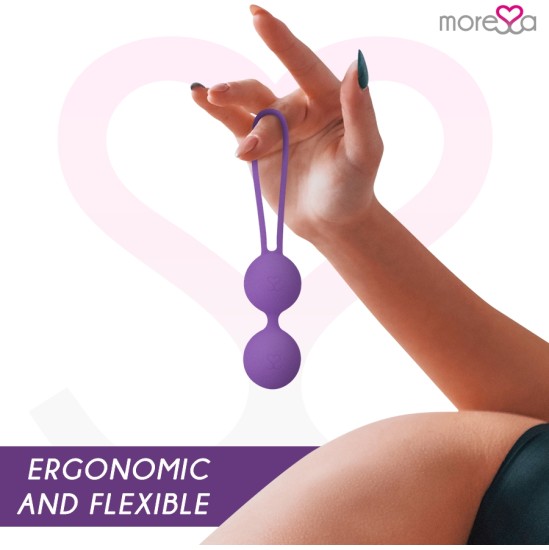 Moressa Silikona vaginālās bumbiņas komplekts violets