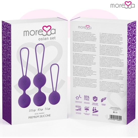 Moressa Silikona vaginālās bumbiņas komplekts violets
