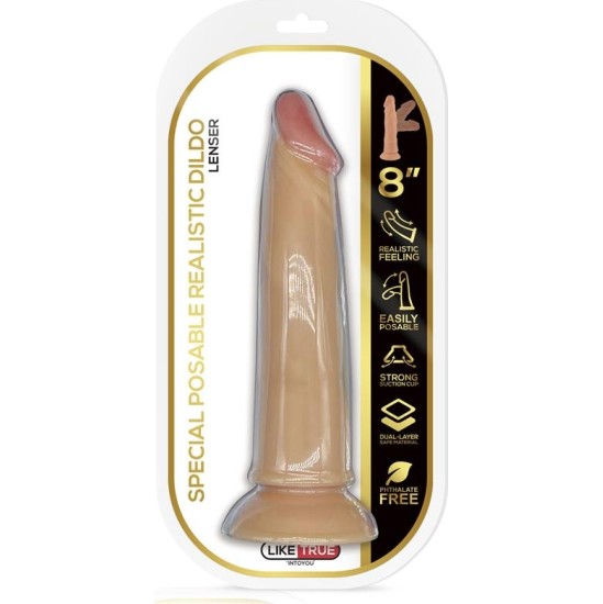 Liketrue Lenser Articulable-Posable Realistic Dildo 8 Flesh