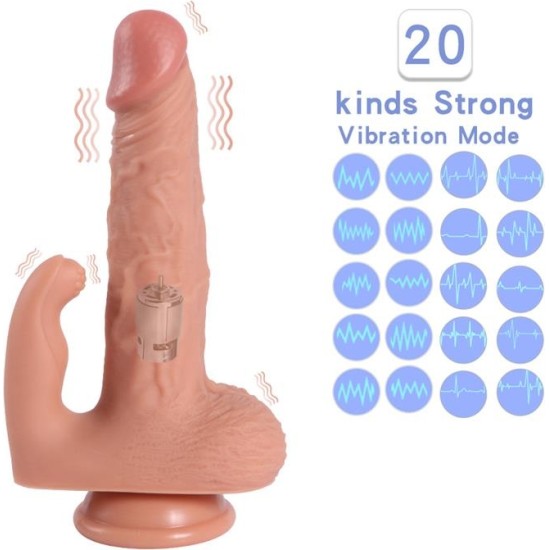 Shequ Haydon Dildo with 20 Modes of Vibration and Clitoris Stimulator