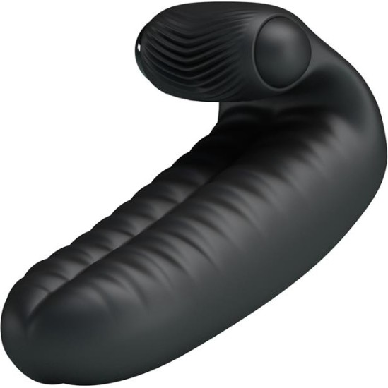 Prettylove Finger Sleeve with vibration Abbott Black