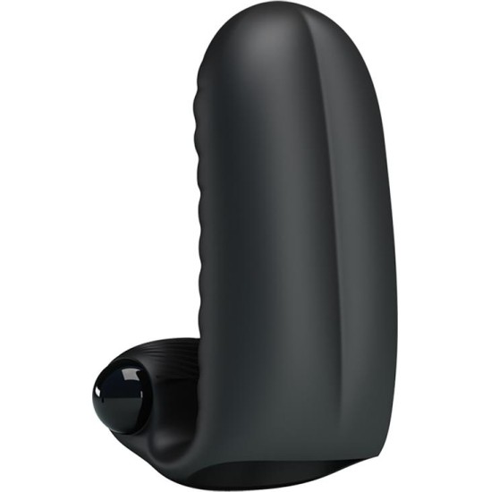 Prettylove Finger Sleeve with vibration Abbott Black
