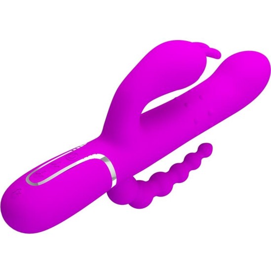 Prettylove Cammy 4 in 1 Vibe with Rotating Balls and Anal Chain