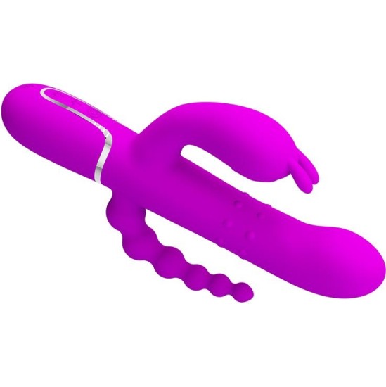 Prettylove Cammy 4 in 1 Vibe with Rotating Balls and Anal Chain