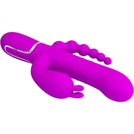 Prettylove Cammy 4 in 1 Vibe with Rotating Balls and Anal Chain