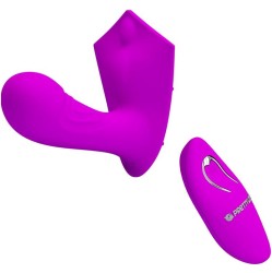 Prettylove Willie Stimulator with Remote Control Pink