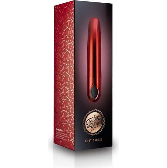 Rocksoff Truly Yours Vibrating Bullet Ruby Caress Metallic Red
