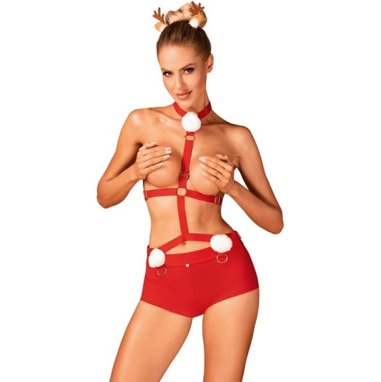 Obsessive Ms Reindy Harness, Panties and Hair Clips