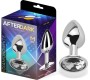 Afterdark Butt Plug with Jewel Diamond White Size M Aluminium